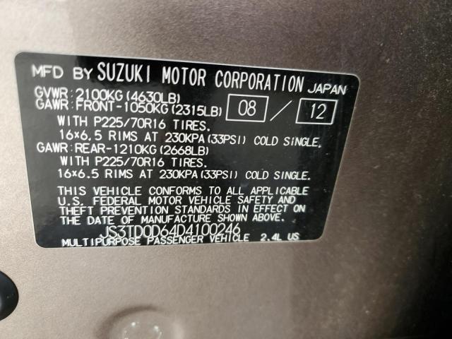 Photo 12 VIN: JS3TD0D64D4100246 - SUZUKI GRAND VITA 