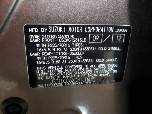 Photo 11 VIN: JS3TD0D6XD4100445 - SUZUKI GRAND VITA 