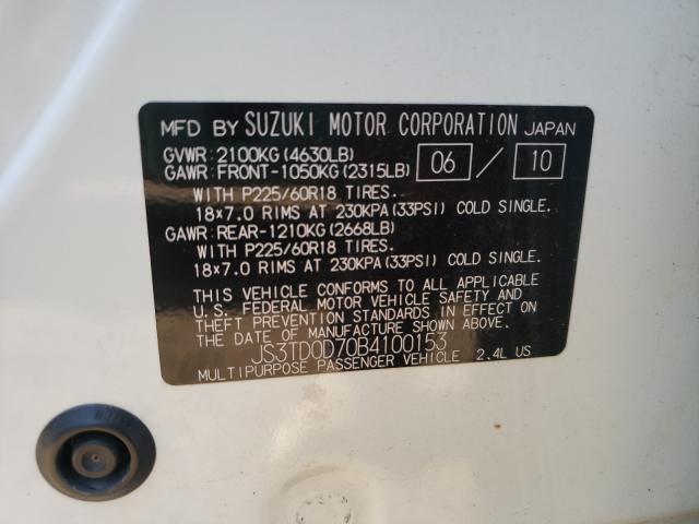 Photo 9 VIN: JS3TD0D70B4100153 - SUZUKI GRAND VITA 