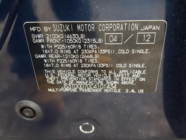 Photo 9 VIN: JS3TD0D70C4101434 - SUZUKI GRAND VITA 