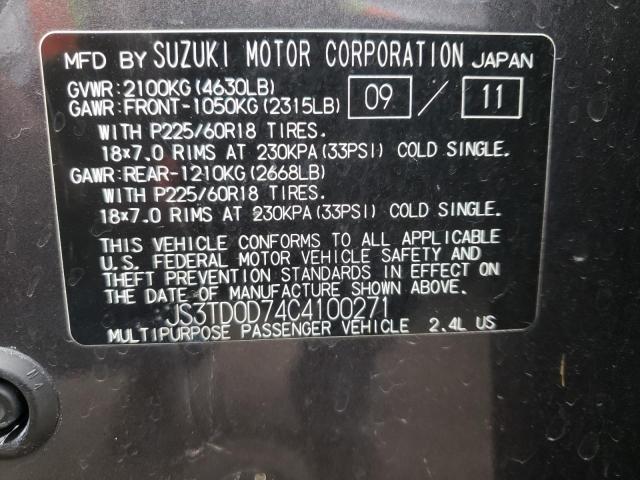 Photo 9 VIN: JS3TD0D74C4100271 - SUZUKI GRAND VITA 