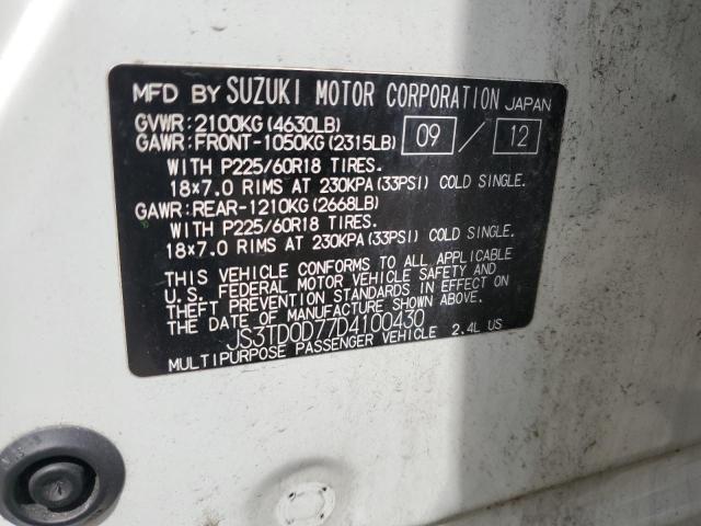 Photo 11 VIN: JS3TD0D77D4100430 - SUZUKI GR VITARA 