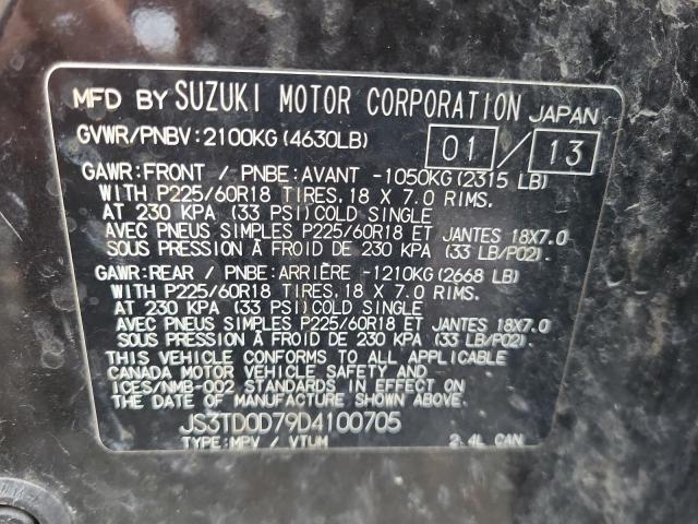 Photo 12 VIN: JS3TD0D79D4100705 - SUZUKI GRAND VITA 