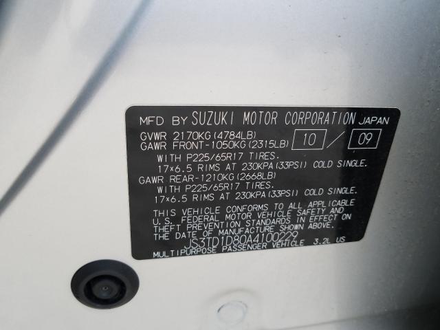 Photo 9 VIN: JS3TD1D80A4100229 - SUZUKI GRAND VITA 