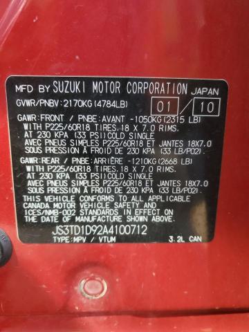 Photo 13 VIN: JS3TD1D92A4100712 - SUZUKI GRAND VITA 