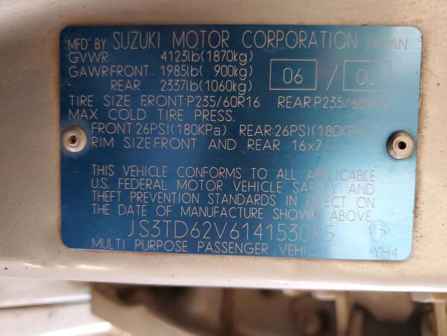 Photo 11 VIN: JS3TD62V614153085 - SUZUKI GRAND VITA 