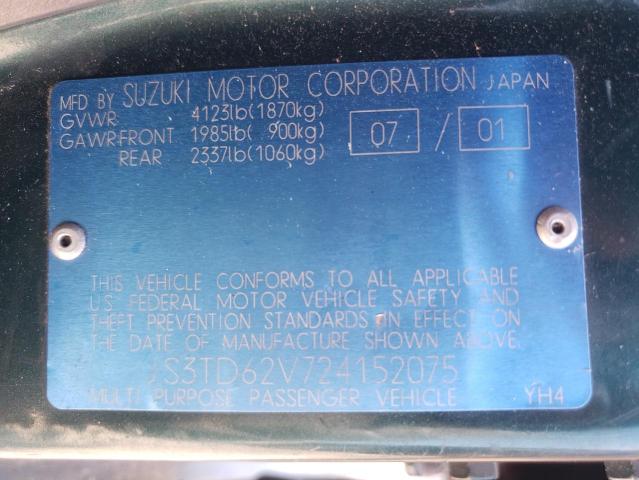 Photo 9 VIN: JS3TD62V724152075 - SUZUKI GRAND VITA 