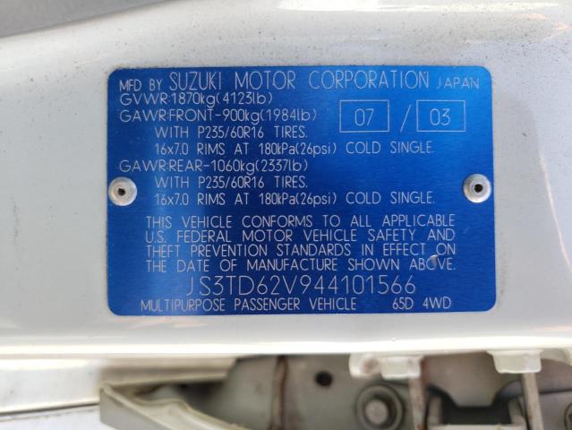 Photo 12 VIN: JS3TD62V944101566 - SUZUKI GRAND VITA 