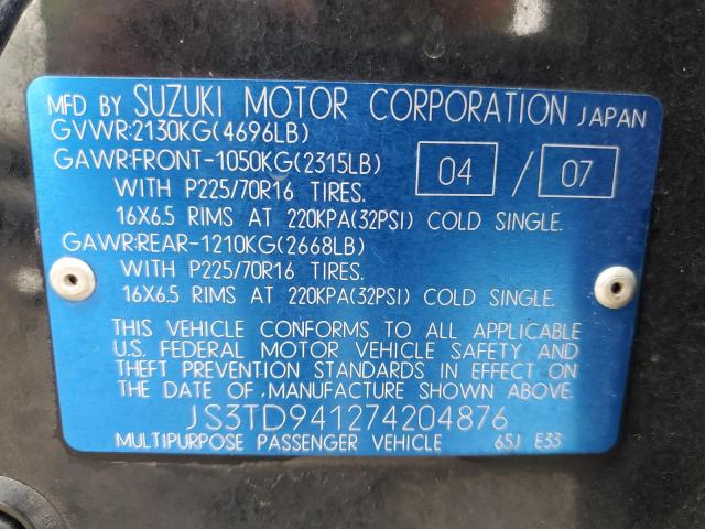 Photo 13 VIN: JS3TD941274204876 - SUZUKI GR VITARA 