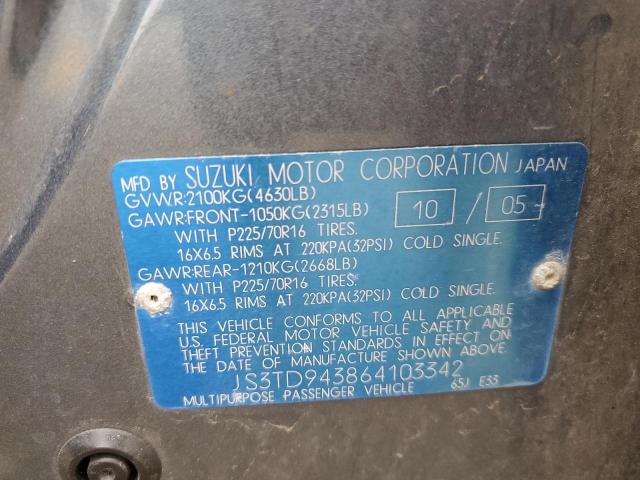 Photo 12 VIN: JS3TD943864103342 - SUZUKI GR VITARA 