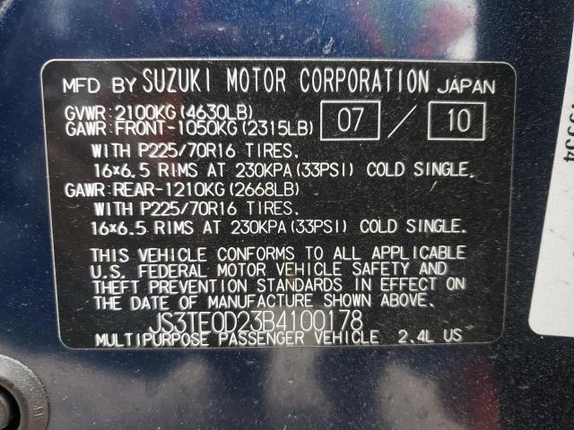 Photo 9 VIN: JS3TE0D23B4100178 - SUZUKI GRAND VITA 