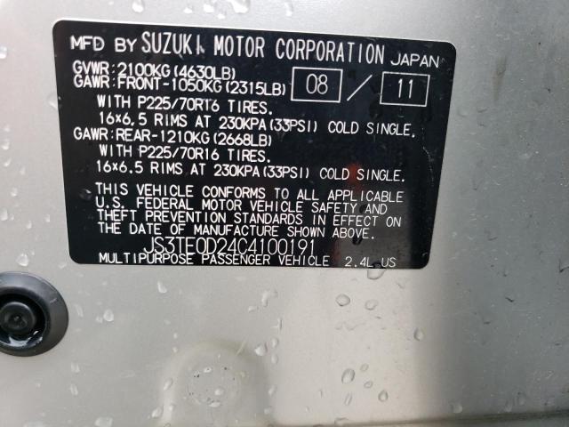 Photo 11 VIN: JS3TE0D24C4100191 - SUZUKI GR VITARA 