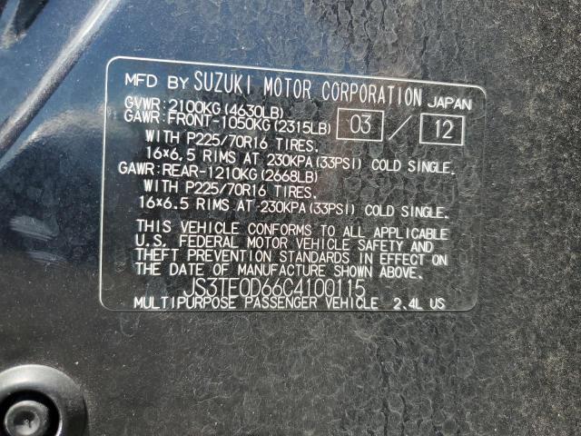 Photo 12 VIN: JS3TE0D66C4100115 - SUZUKI GR VITARA 