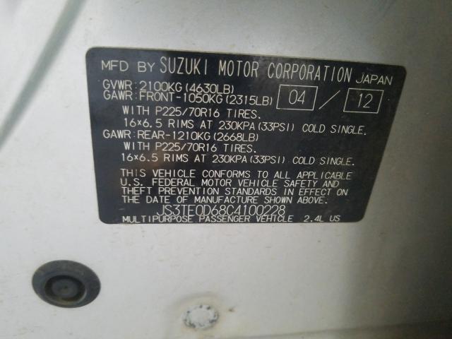 Photo 9 VIN: JS3TE0D68C4100228 - SUZUKI GRAND VITA 