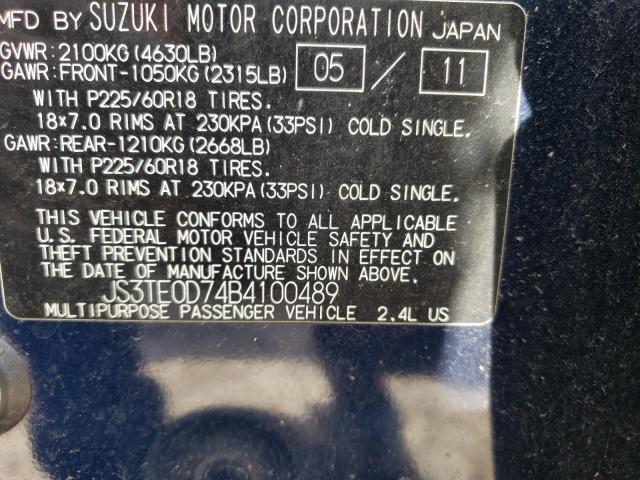 Photo 9 VIN: JS3TE0D74B4100489 - SUZUKI GRAND VITA 