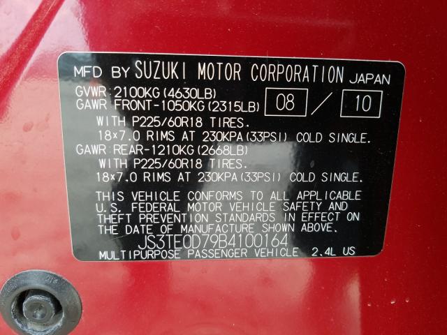 Photo 9 VIN: JS3TE0D79B4100164 - SUZUKI GRAND VITA 