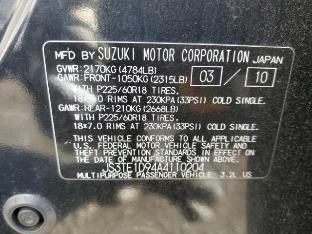 Photo 9 VIN: JS3TE1D94A4110204 - SUZUKI GRAND VITA 