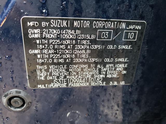 Photo 9 VIN: JS3TE1D99A4110182 - SUZUKI GRAND VITA 