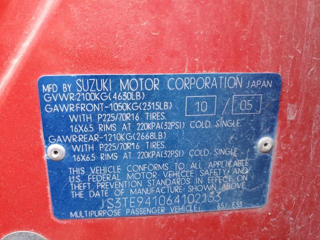 Photo 12 VIN: JS3TE941064102133 - SUZUKI GR VITARA 