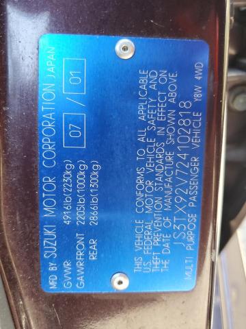 Photo 12 VIN: JS3TX92V724102818 - SUZUKI XL7 