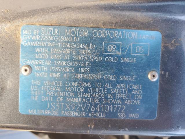 Photo 12 VIN: JS3TX92V764101772 - SUZUKI XL7 