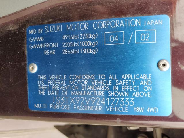 Photo 12 VIN: JS3TX92V924127333 - SUZUKI XL7 PLUS 