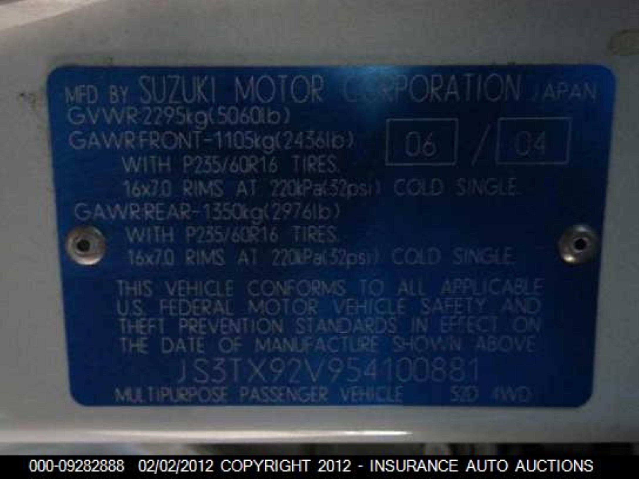 Photo 8 VIN: JS3TX92V954100881 - SUZUKI XL7 