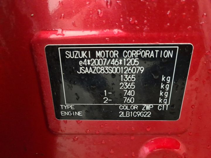 Photo 34 VIN: JSAAZC83S00126079 - SUZUKI SWIFT 