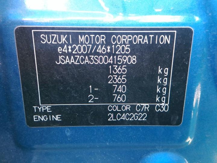 Photo 8 VIN: JSAAZCA3S00415908 - SUZUKI SWIFT 