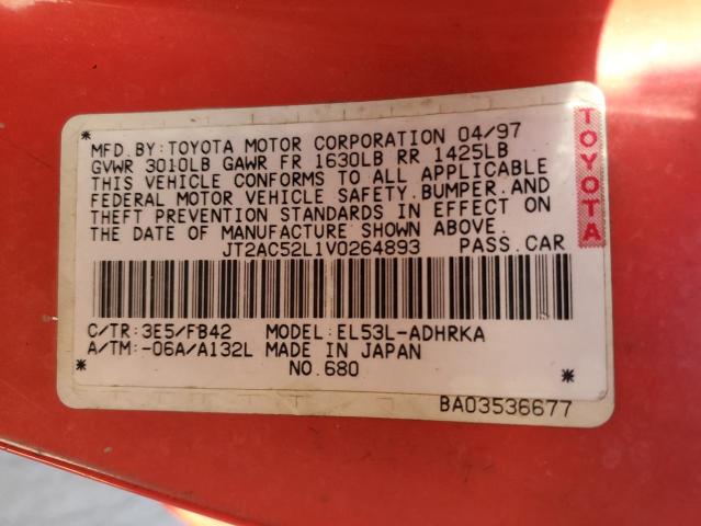 Photo 11 VIN: JT2AC52L1V0264893 - TOYOTA TERCEL 