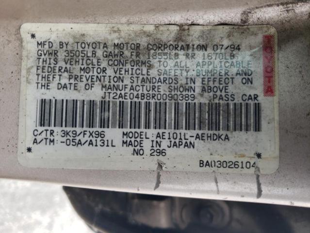 Photo 11 VIN: JT2AE04B8R0090389 - TOYOTA COROLLA 