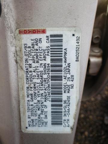 Photo 11 VIN: JT2AE09W7P0045694 - TOYOTA COROLLA BA 