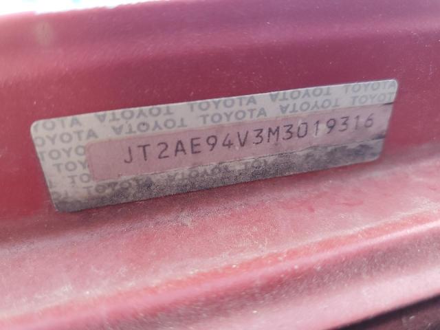 Photo 11 VIN: JT2AE94V3M3019316 - TOYOTA COROLLA DL 