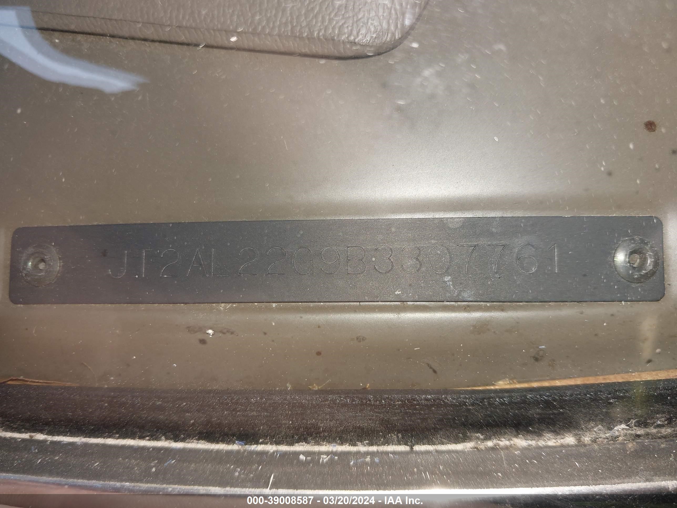 Photo 8 VIN: JT2AL22G9B3307761 - TOYOTA TERCEL 