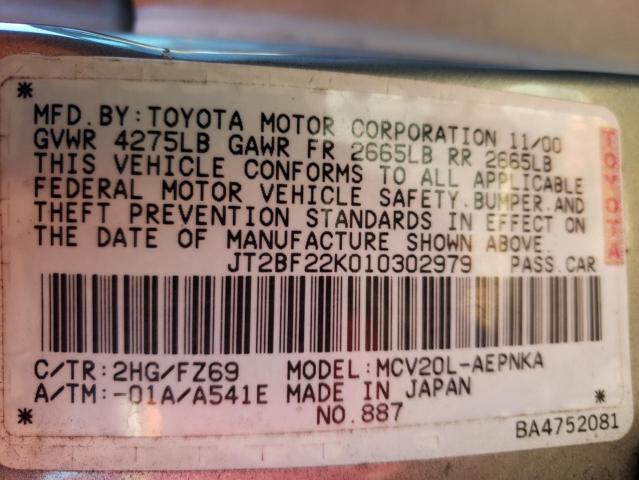 Photo 11 VIN: JT2BF22K010302979 - TOYOTA CAMRY 