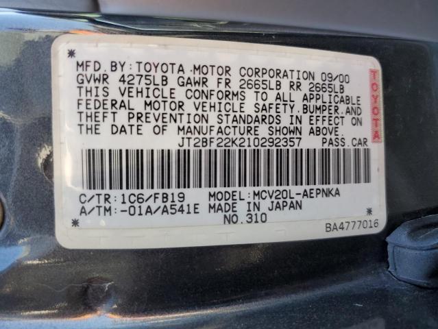 Photo 11 VIN: JT2BF22K210292357 - TOYOTA CAMRY 