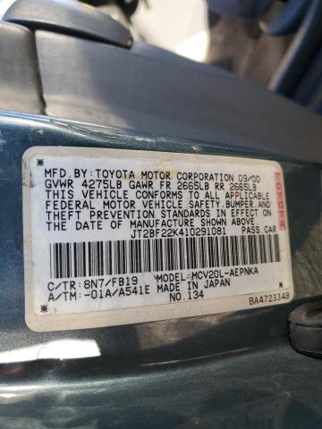 Photo 11 VIN: JT2BF22K410291081 - TOYOTA CAMRY 