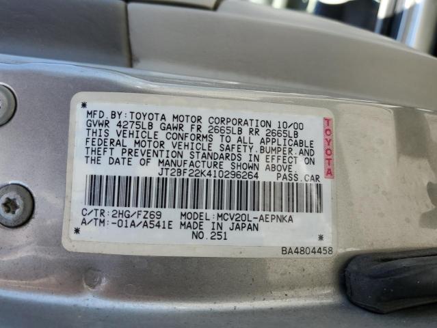 Photo 11 VIN: JT2BF22K410296264 - TOYOTA CAMRY CE 