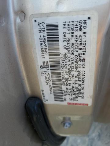 Photo 11 VIN: JT2BF22K7Y0281400 - TOYOTA CAMRY CE 