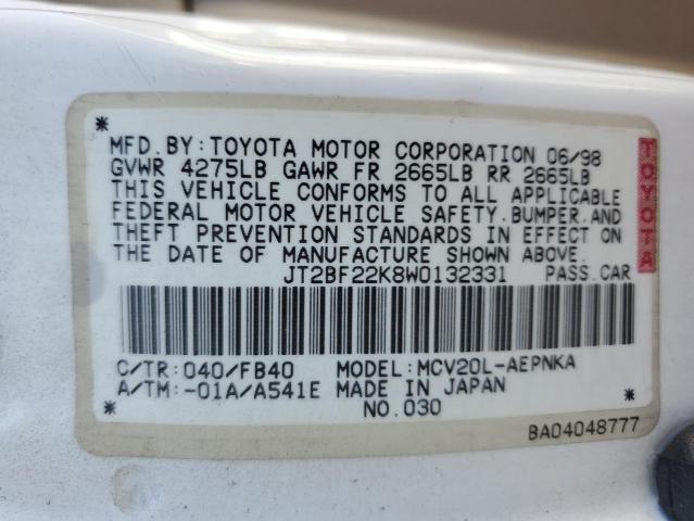 Photo 11 VIN: JT2BF22K8W0132331 - TOYOTA CAMRY 