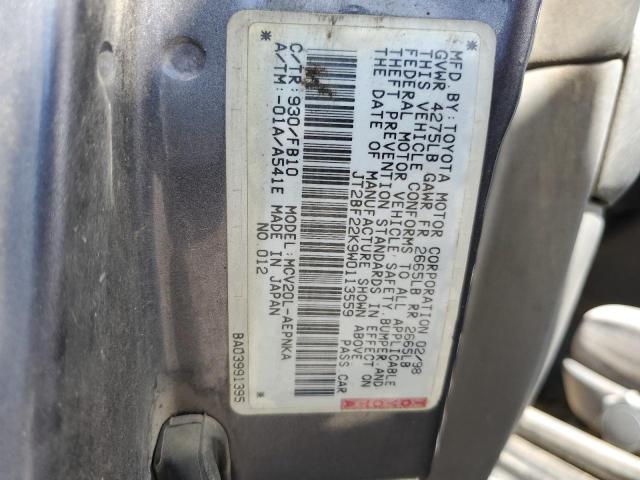 Photo 11 VIN: JT2BF22K9W0113559 - TOYOTA CAMRY CE 