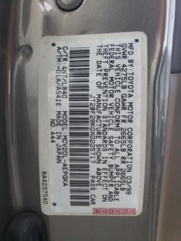 Photo 11 VIN: JT2BF28K0X0205717 - TOYOTA CAMRY LE 