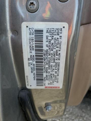 Photo 11 VIN: JT2BF28K3Y0249731 - TOYOTA CAMRY LE 