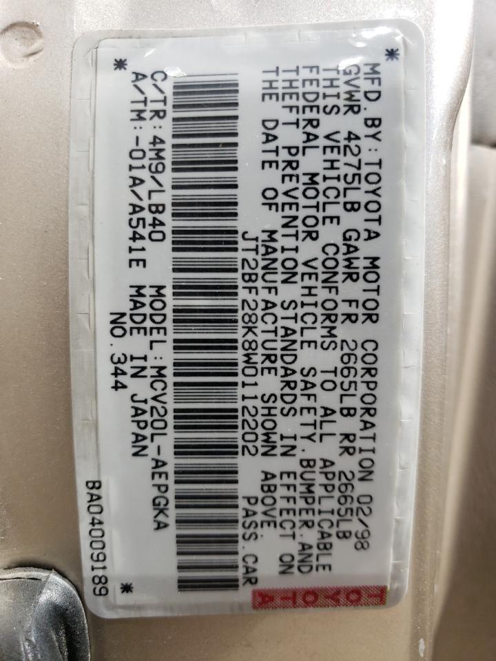 Photo 11 VIN: JT2BF28K8W0112202 - TOYOTA CAMRY 