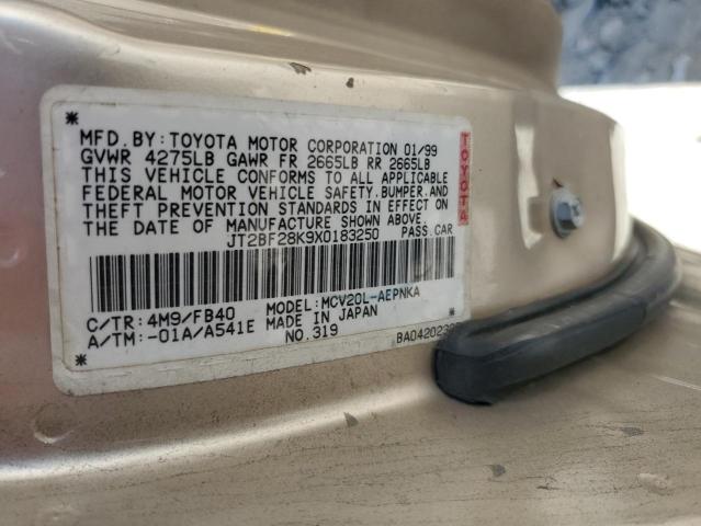 Photo 11 VIN: JT2BF28K9X0183250 - TOYOTA CAMRY 