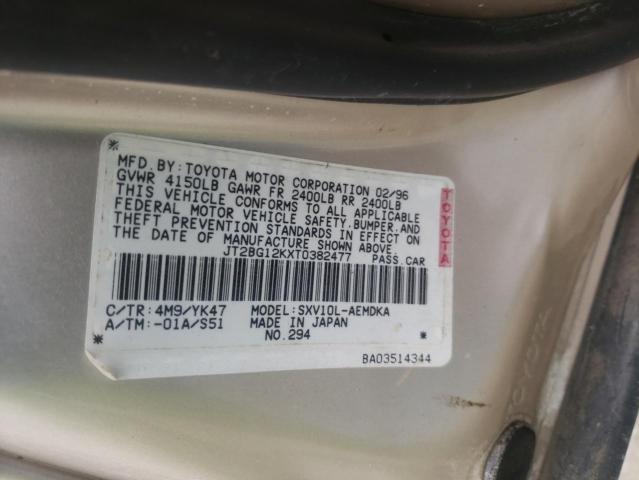 Photo 9 VIN: JT2BG12KXT0382477 - TOYOTA CAMRY DX 