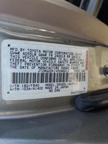 Photo 11 VIN: JT2BG22K1V0046211 - TOYOTA CAMRY LE 