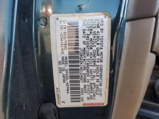 Photo 12 VIN: JT2BG22K1W0124827 - TOYOTA CAMRY CE 