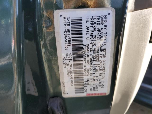 Photo 11 VIN: JT2BG22K2Y0458299 - TOYOTA CAMRY 