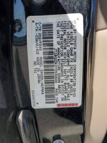 Photo 11 VIN: JT2BG22K2Y0530649 - TOYOTA CAMRY CE 